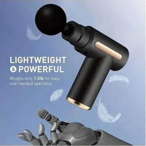 Massage Gun Deep Tissue Handheld Massager with 4 Heads & 6 Speeds | Muscle Recovery & Pain Relief