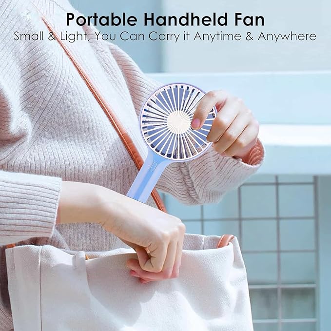 Mini Handheld Fan USB Rechargeable Portable Strawberry Fan with Stand